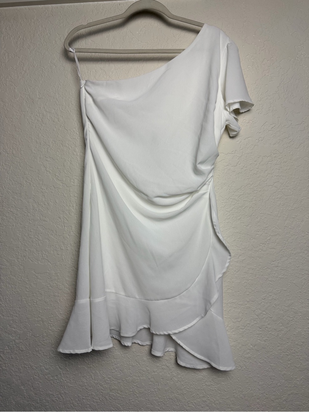 She + Sky White One-Shoulder Dress with Tag
